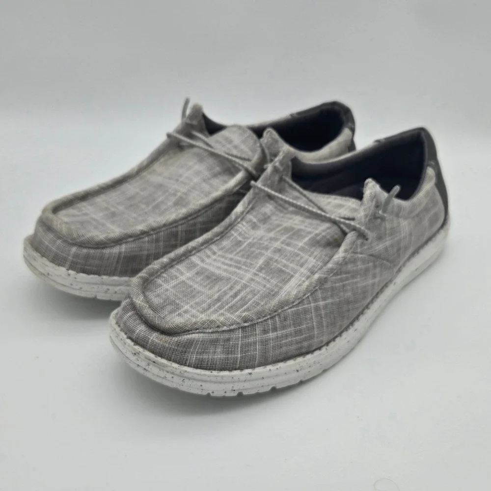 Eddie Bauer Canvas Corbett Lace Up Loafer Mens Size‎ 9M Gray